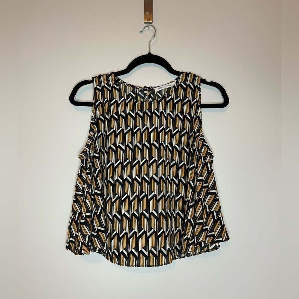 Anthropologie Bishop + Young Geo Print Cropped Top Size M